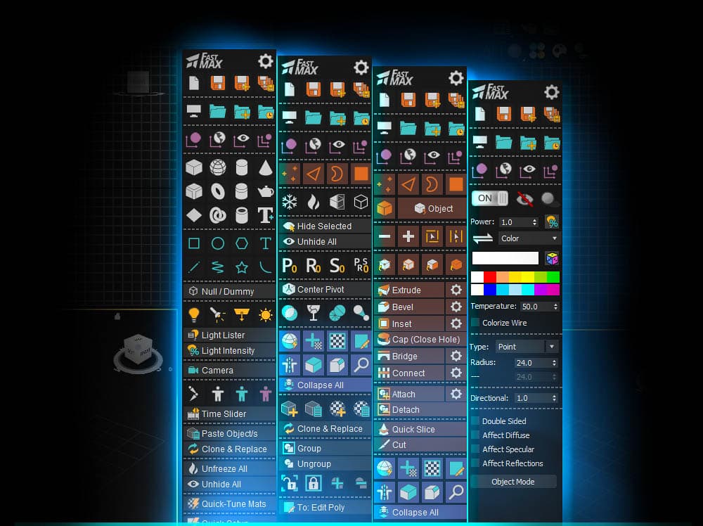 Ai Power toolbar in Cinema 4D