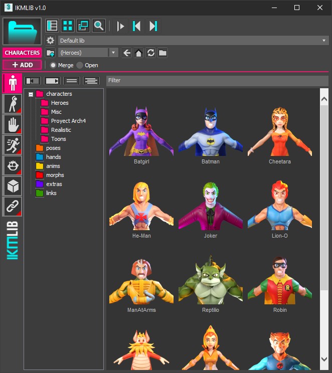 IKMLIB Save/Load categories