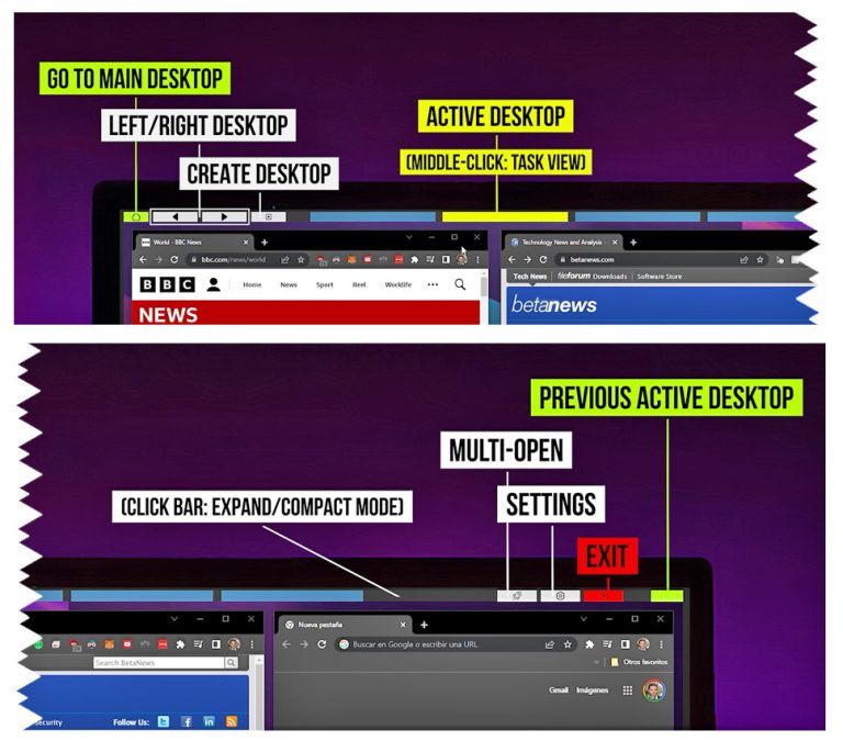 ProVDesktops buttons